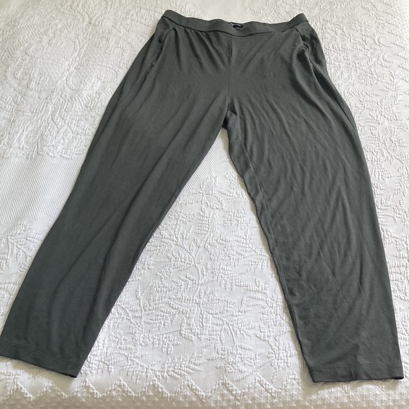 Eileen Fisher pull on pants washable stretch viscose blend gray size M - Picture 1 of 13